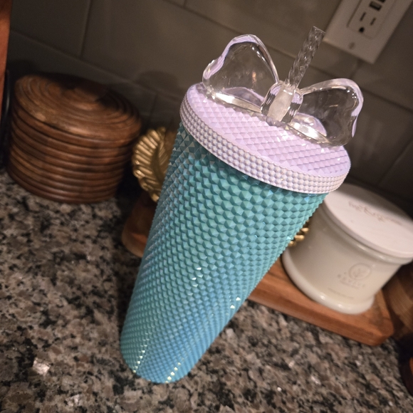 HTF Starbucks Philippines 2023 Tiffany Blue Studded Tumbler w/Crystal Bow - Picture 3 of 8